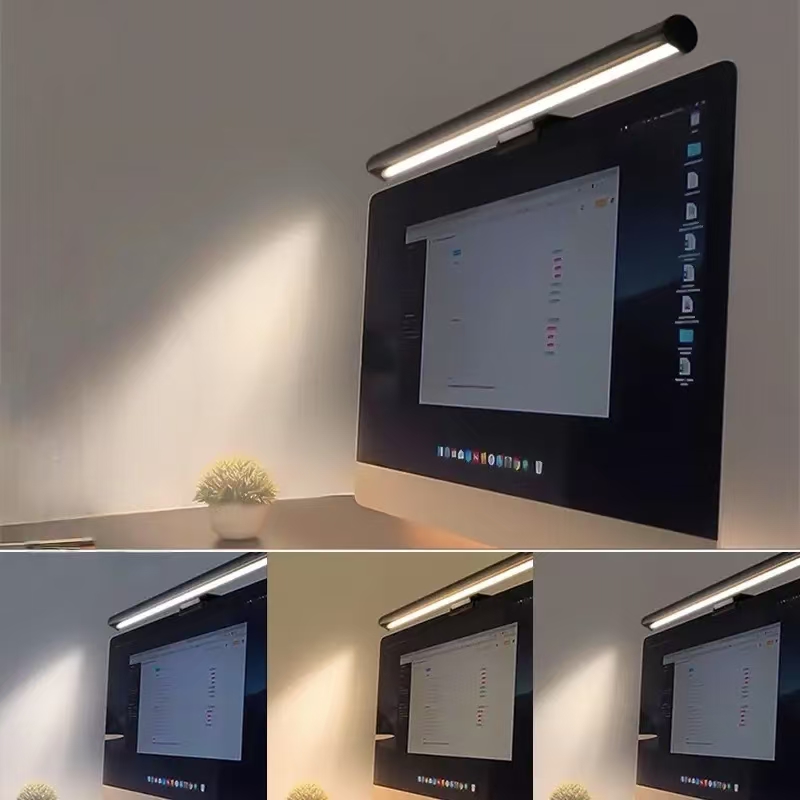 Desk Setup No Monitor - Eye-Friendly LED Monitor Light Hanging Desk