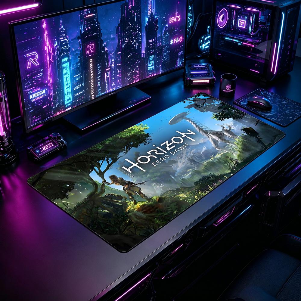 Desk Setup Pc And Laptop - Gaming Mouse Pad HHorizon Mouse Pad