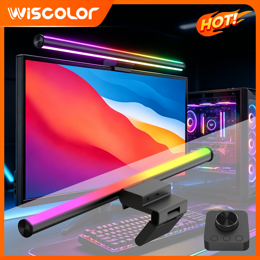 Desk Setup No Monitor - RGB Light Bar Monitor Led Lights