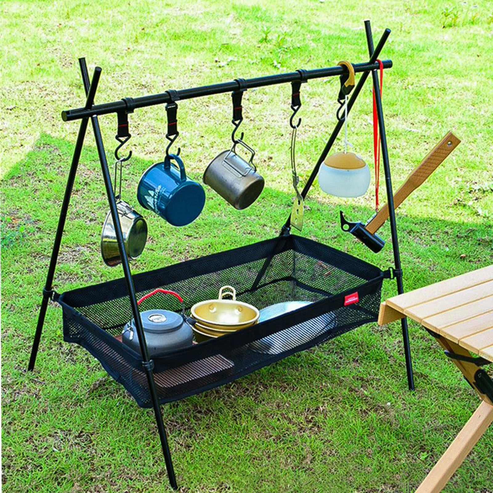 Desk Setup Organizer - Picnic Under Table Storage Bag Desk