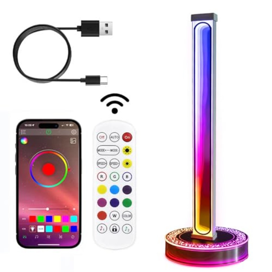 Desk Setup Rgb - RGB Bluetooth Desk Ambient Lamp with