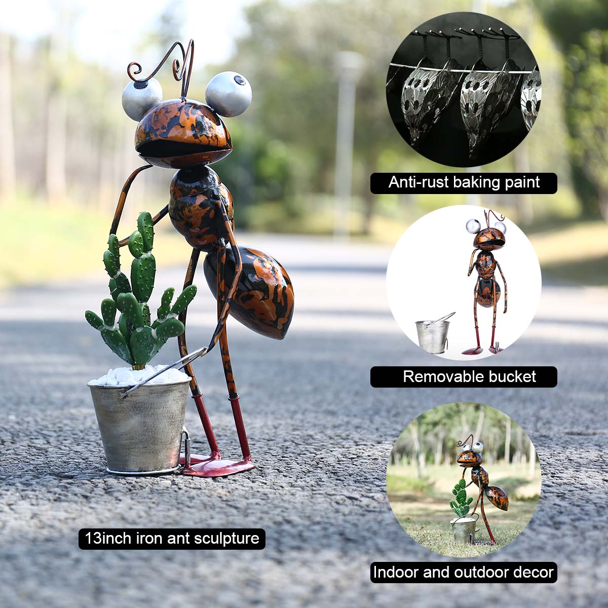 Desk Setup Plant - Ants Sculpture Cartoon Ants Garden Desktop