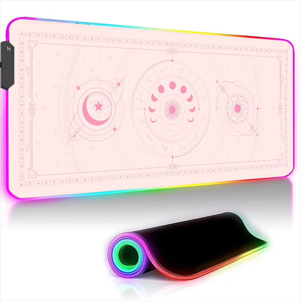 Desk Setup Rgb - Pc Gamer Xxl Mouse Pad Oracle-pink