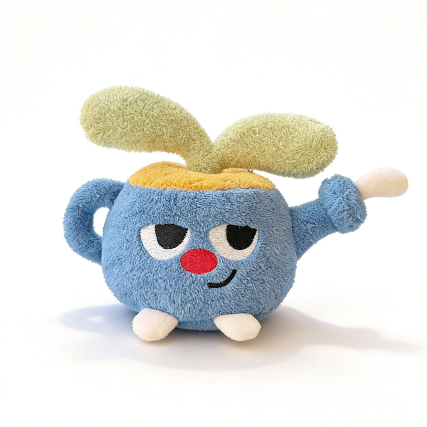 Desk Setup Plant - Cute Smiley Planter Plush Toy 15cm,