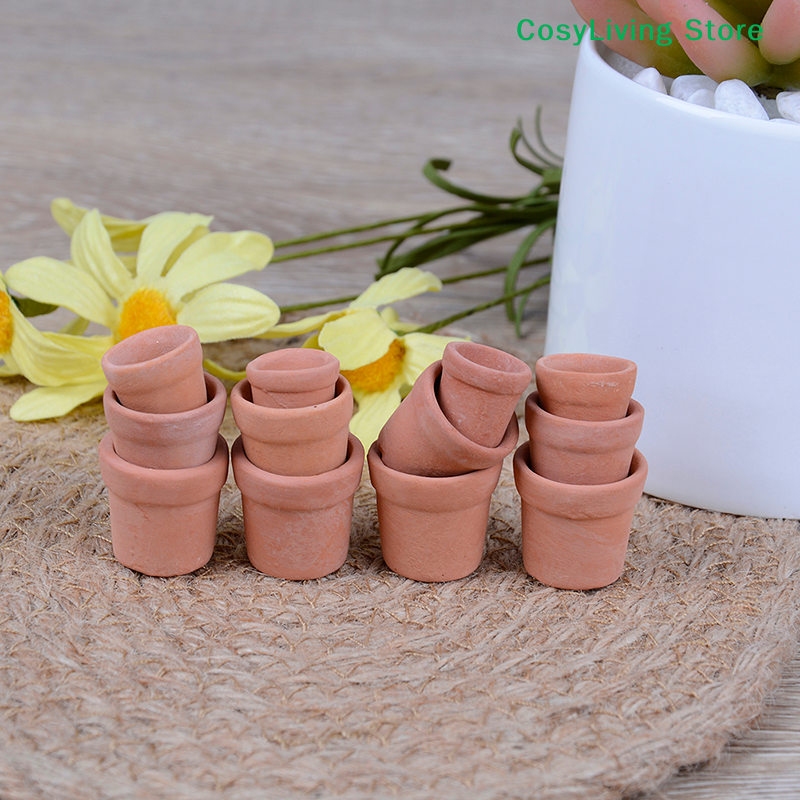 12Pcs/Set 1:12 Miniature Handm - Desk Setup Plant ulasan dan harga