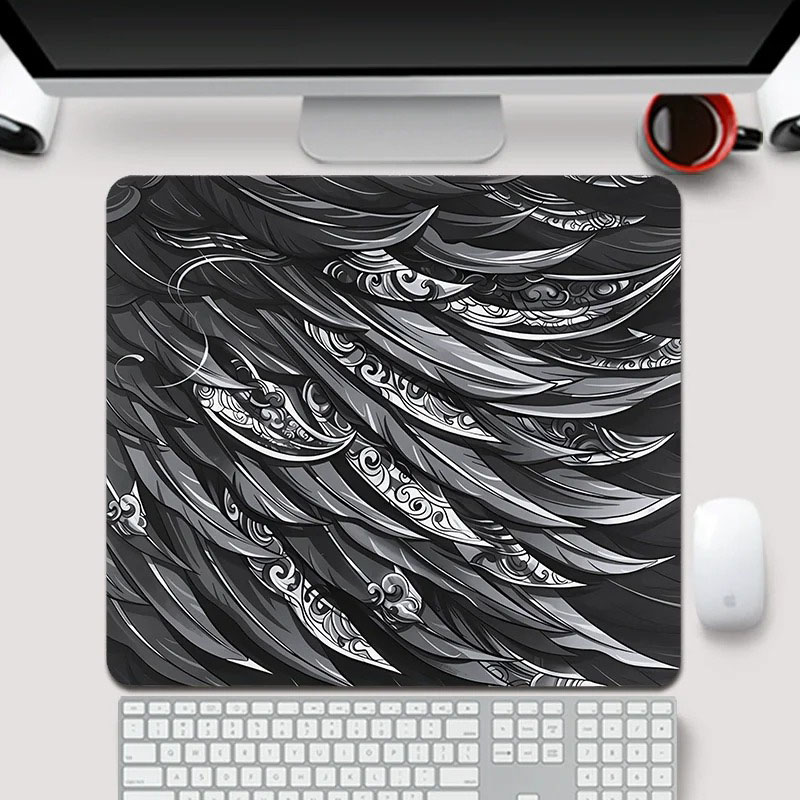 Aesthetic Marble Swirl Tablecl - Desk Setup Black And White ulasan dan harga