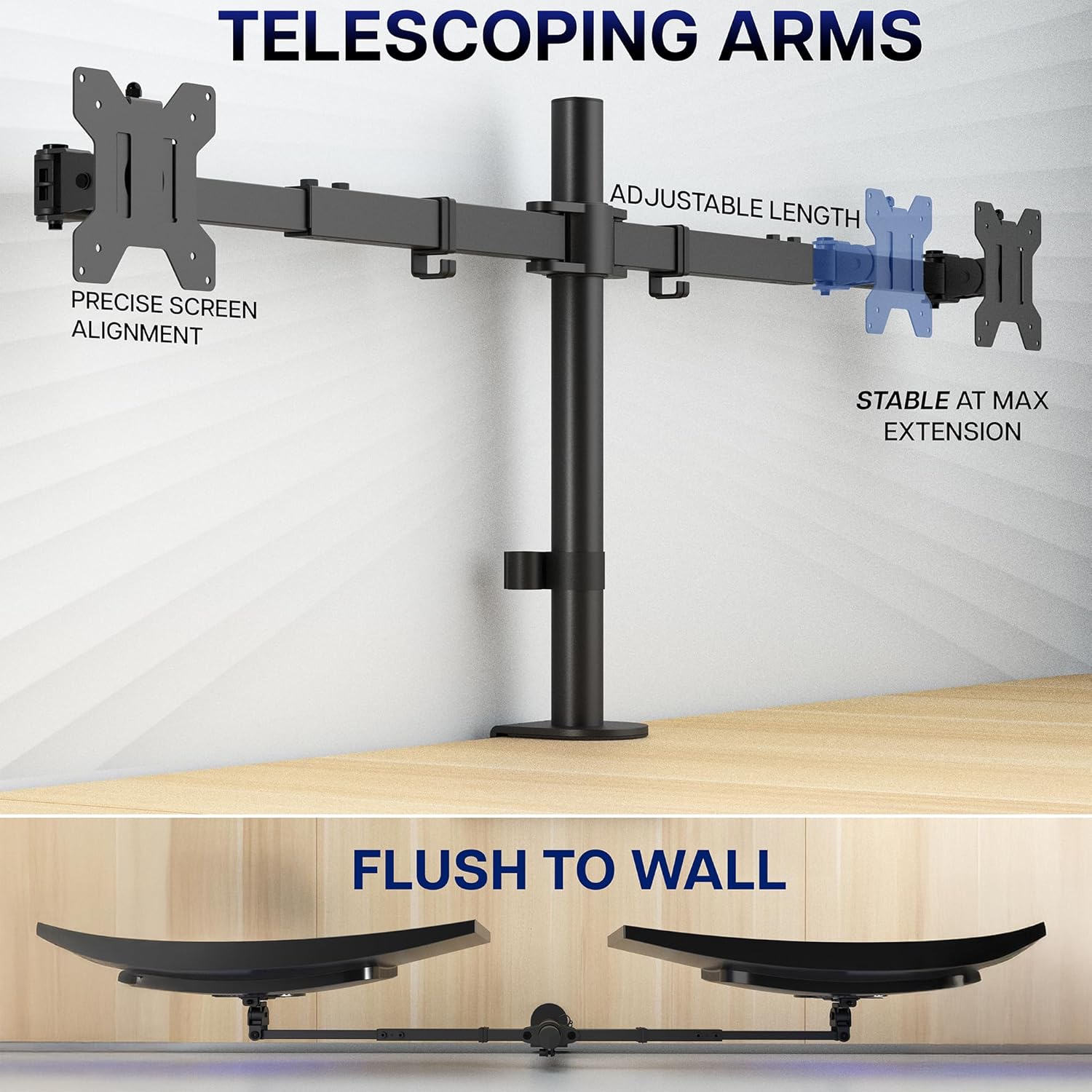 Dual Monitor Desk Mount for 27 - Desk Setup Reference ulasan dan harga