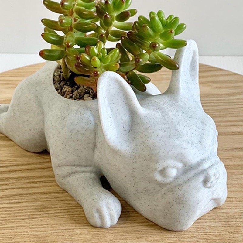 The Puppy Statue Planter Resin - Desk Setup Plant ulasan dan harga