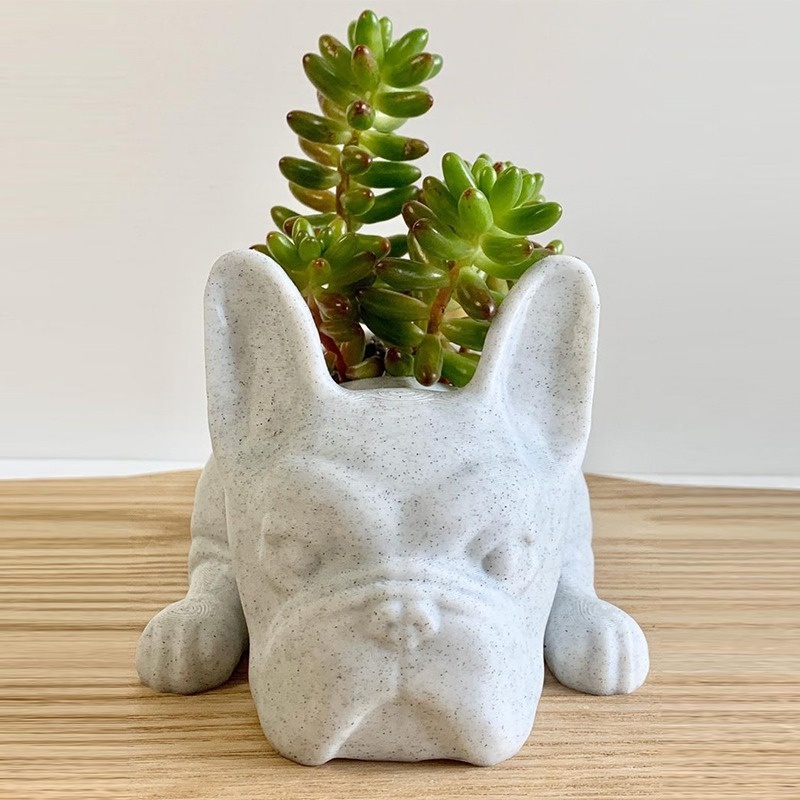The Puppy Statue Planter Resin - Desk Setup Plant ulasan dan harga