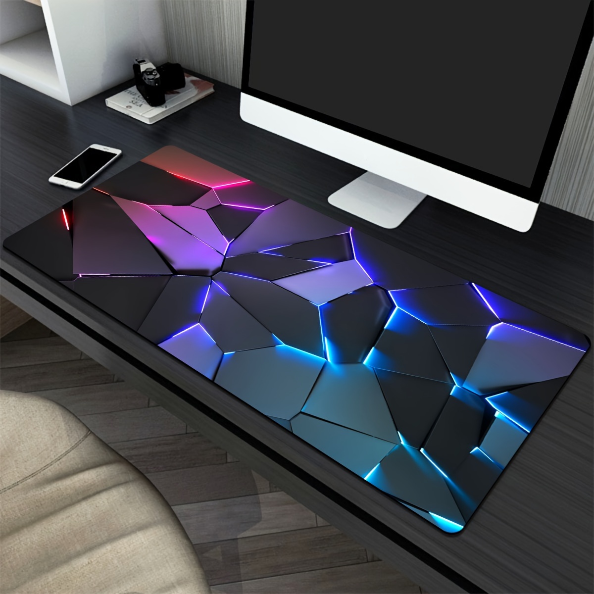 Line Geometry RGB Mouse pad la - Desk Setup Rgb ulasan dan harga