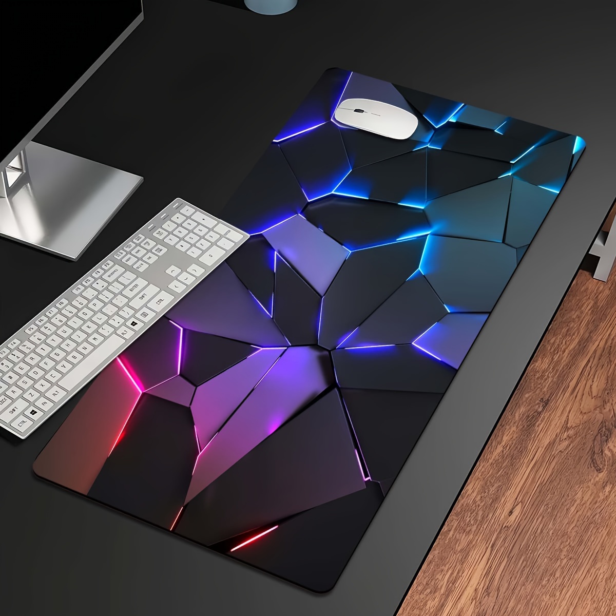 Line Geometry RGB Mouse pad la - Desk Setup Rgb ulasan dan harga