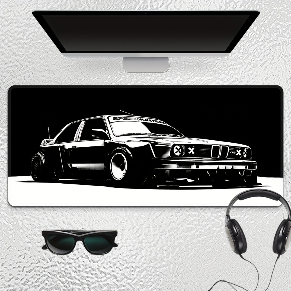 Large Black White Car Gaming M - Desk Setup Black And White ulasan dan harga