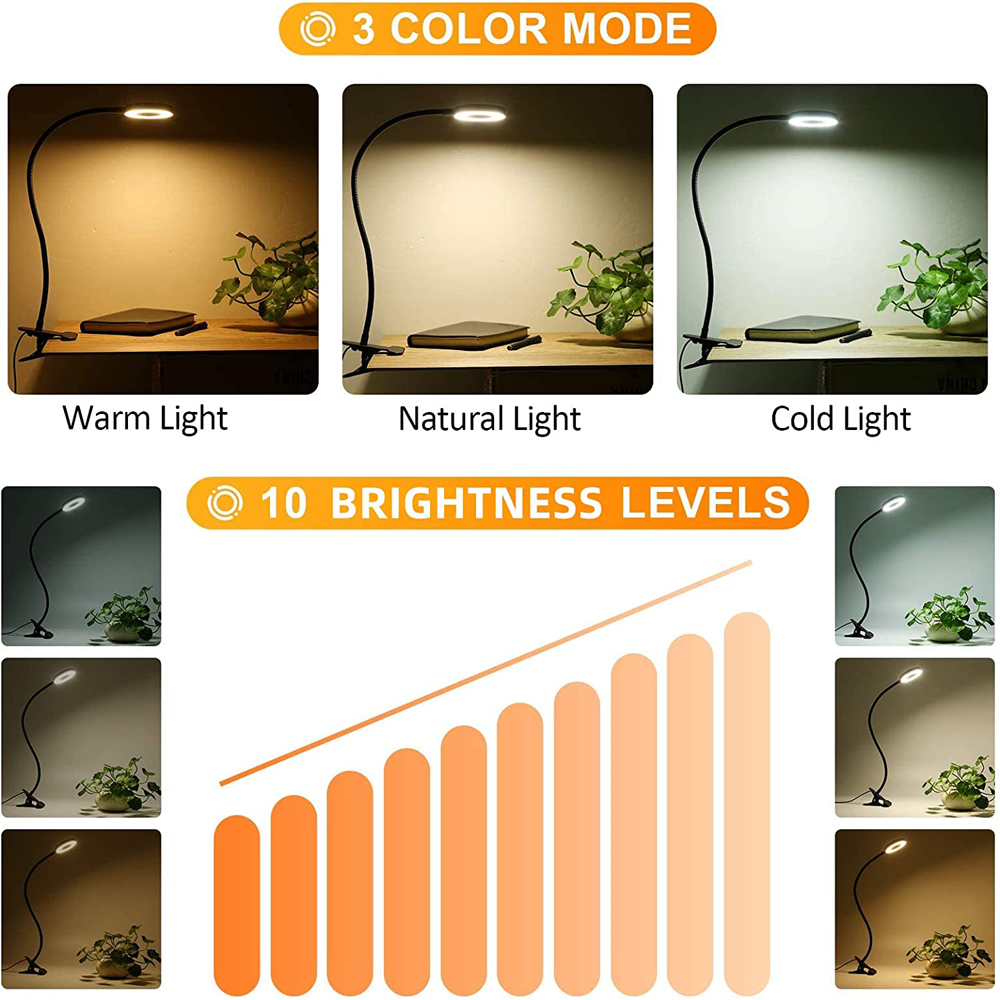 48 LEDs Clip on Desk Lamp 360° - Desk Setup Tech ulasan dan harga