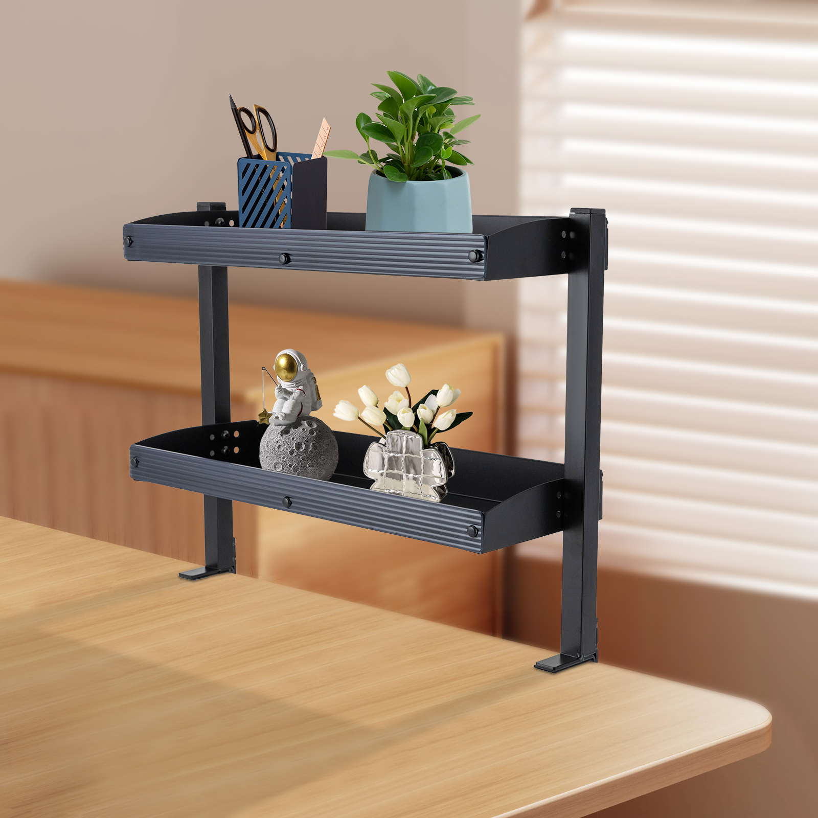 Clamp-on Desk Shelf, 2-Tier, A - Desk Setup Organizer ulasan dan harga