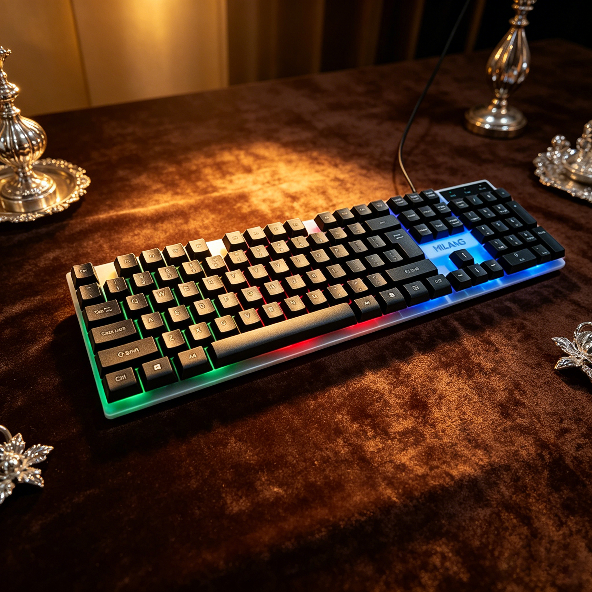 Wired RGB Backlit Keyboard Mou - Desk Setup Rgb ulasan dan harga