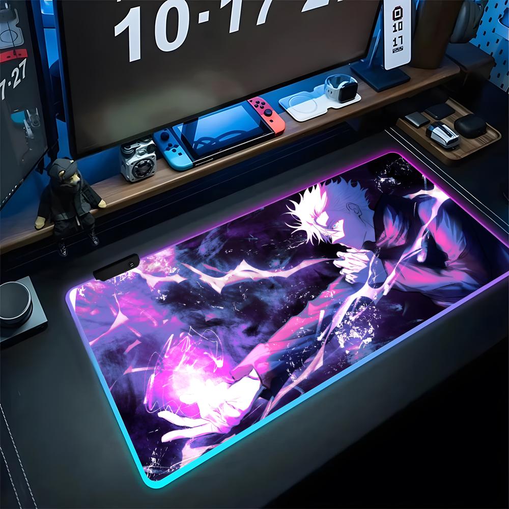 Anime J-jujutsu K-kaisen Mouse - Desk Setup Rgb ulasan dan harga