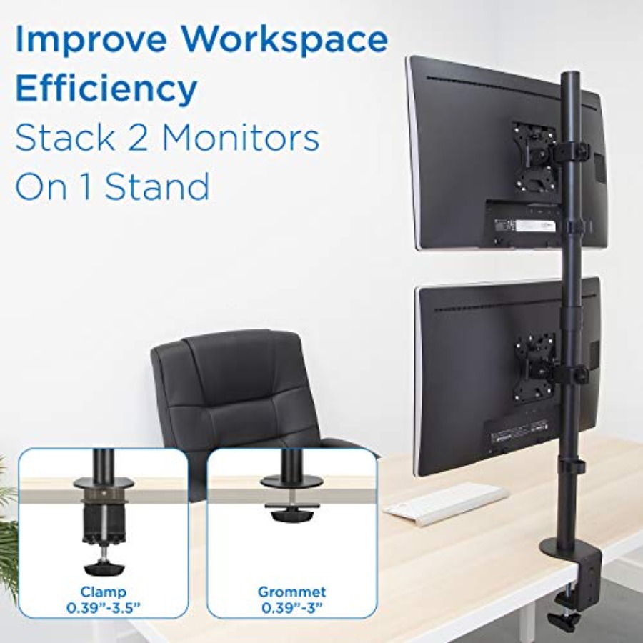 Vertical Dual Monitor Mount fo - Dual Monitor Desk Setup ulasan dan harga