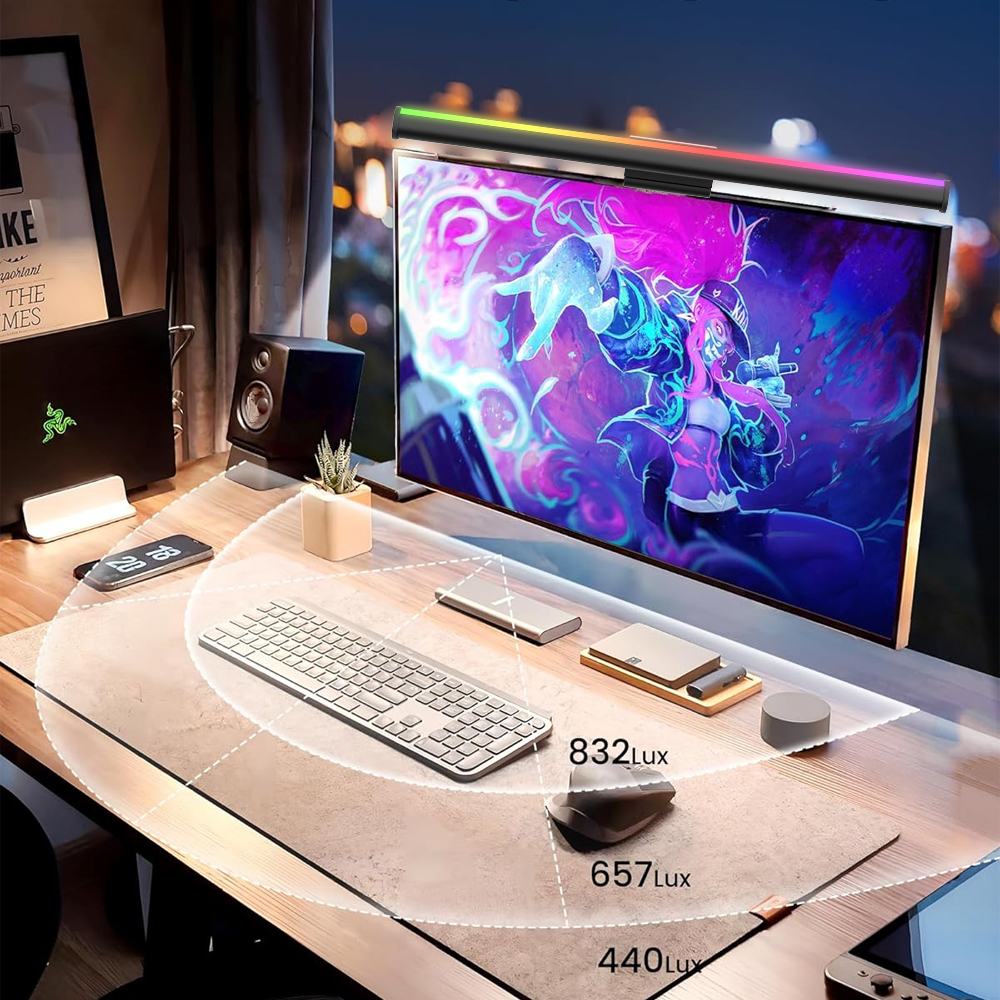 Screen Hanging Lamp Monitor Li - Desk Setup No Monitor ulasan dan harga