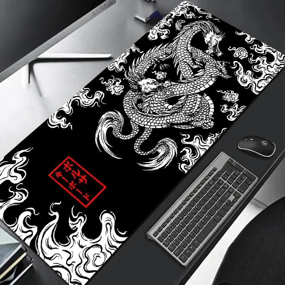 Gaming Mouse Pad Black White C - Desk Setup Black And White ulasan dan harga