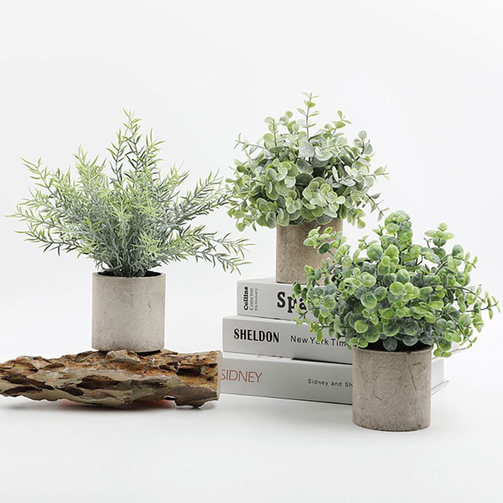 Artificial Plant Potted Eucaly - Desk Setup Plant ulasan dan harga