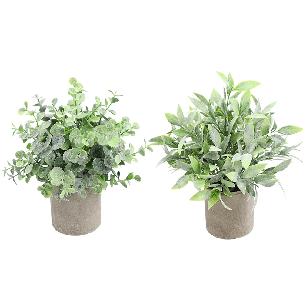 Artificial Plant Potted Eucaly - Desk Setup Plant ulasan dan harga