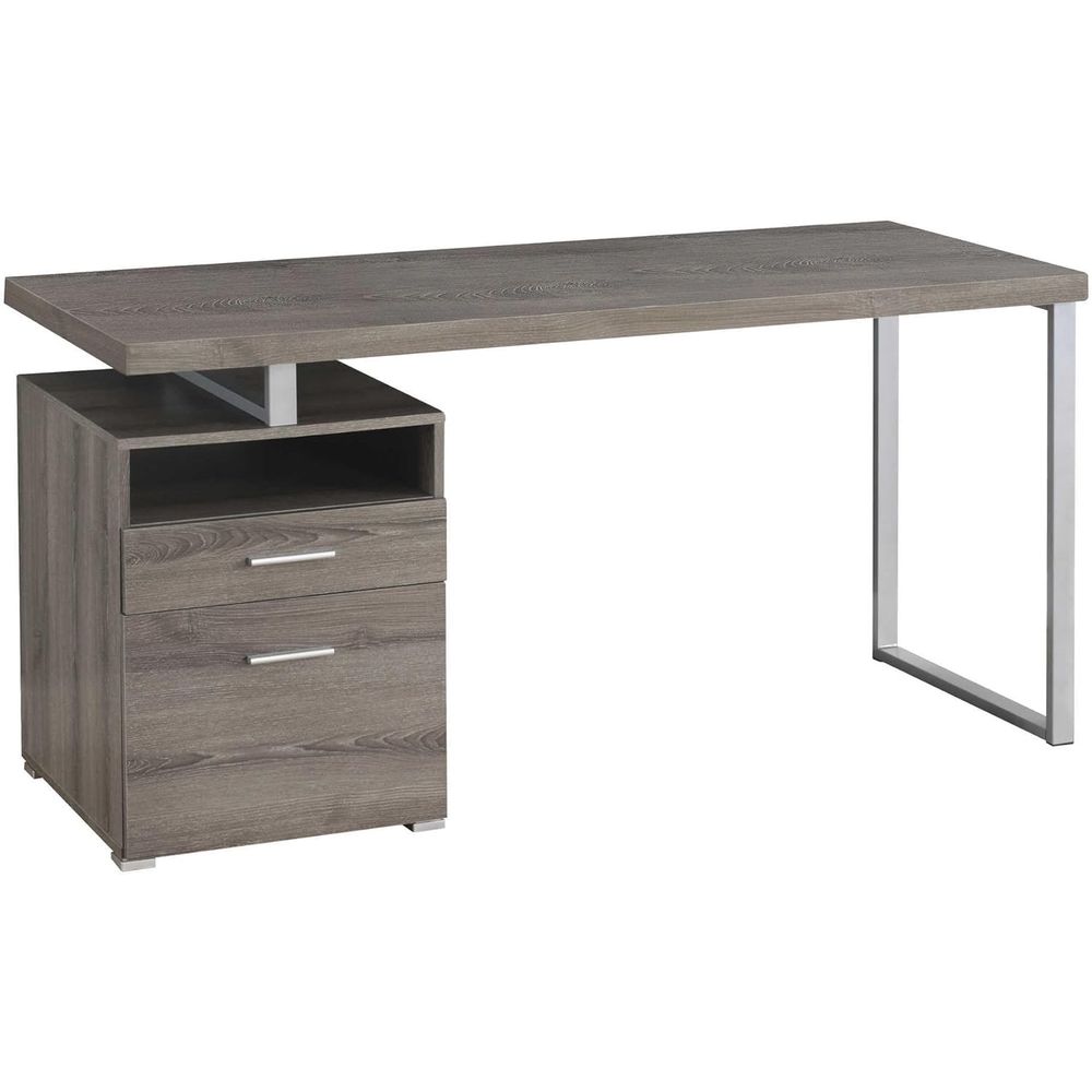 60 Long Taupe Home Office Lapt - Desk Setup For 2 Laptops ulasan dan harga