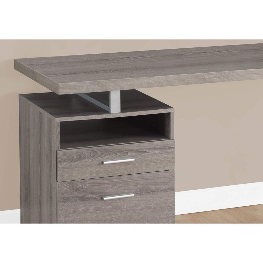 60 Long Taupe Home Office Lapt - Desk Setup For 2 Laptops ulasan dan harga