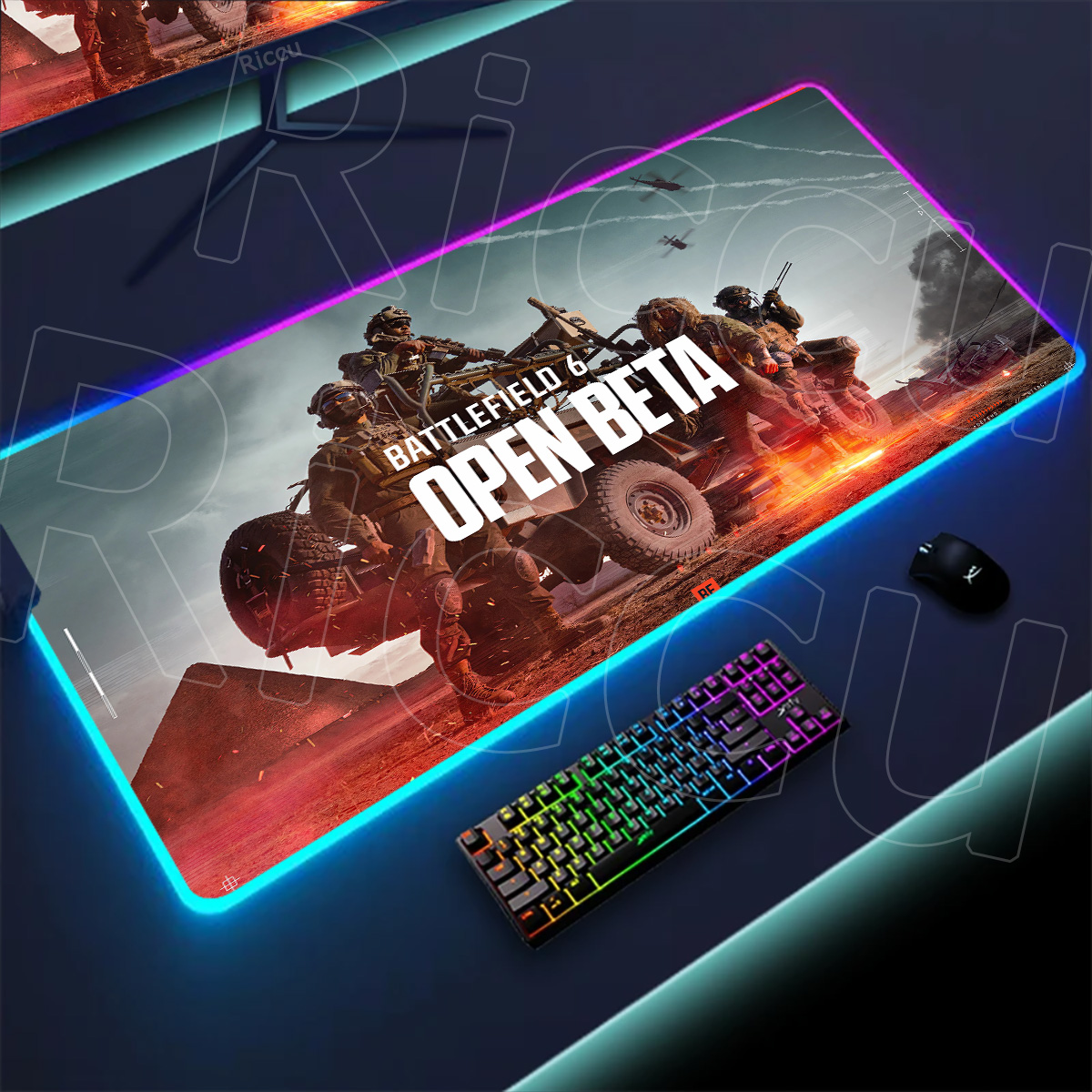 New Gamer Rgb Desk Mat Back Li - Desk Setup Tech ulasan dan harga