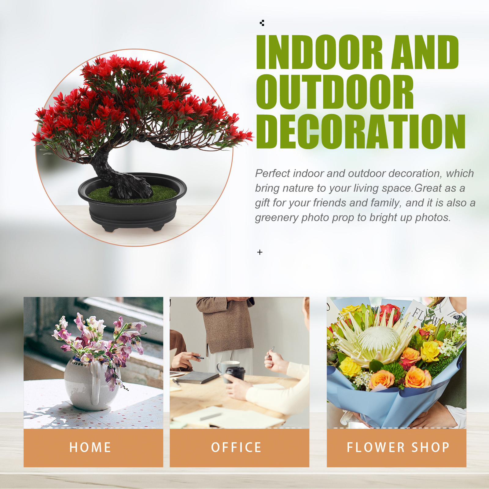 Artificial Plant Potted Bonsai - Desk Setup Plant ulasan dan harga