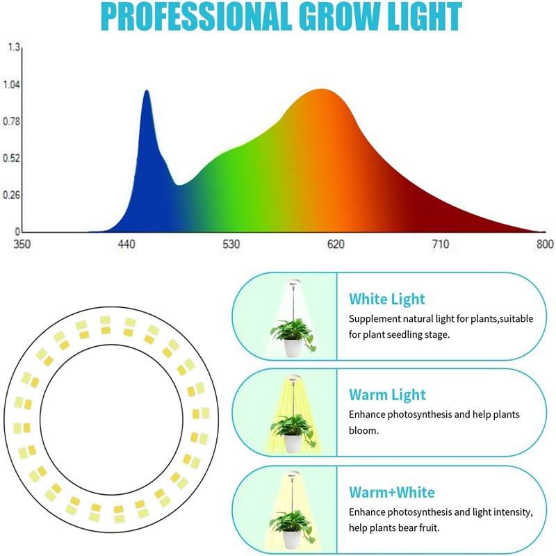 1/2/3 Rings Full Spectrum Plan - Desk Setup Plant ulasan dan harga