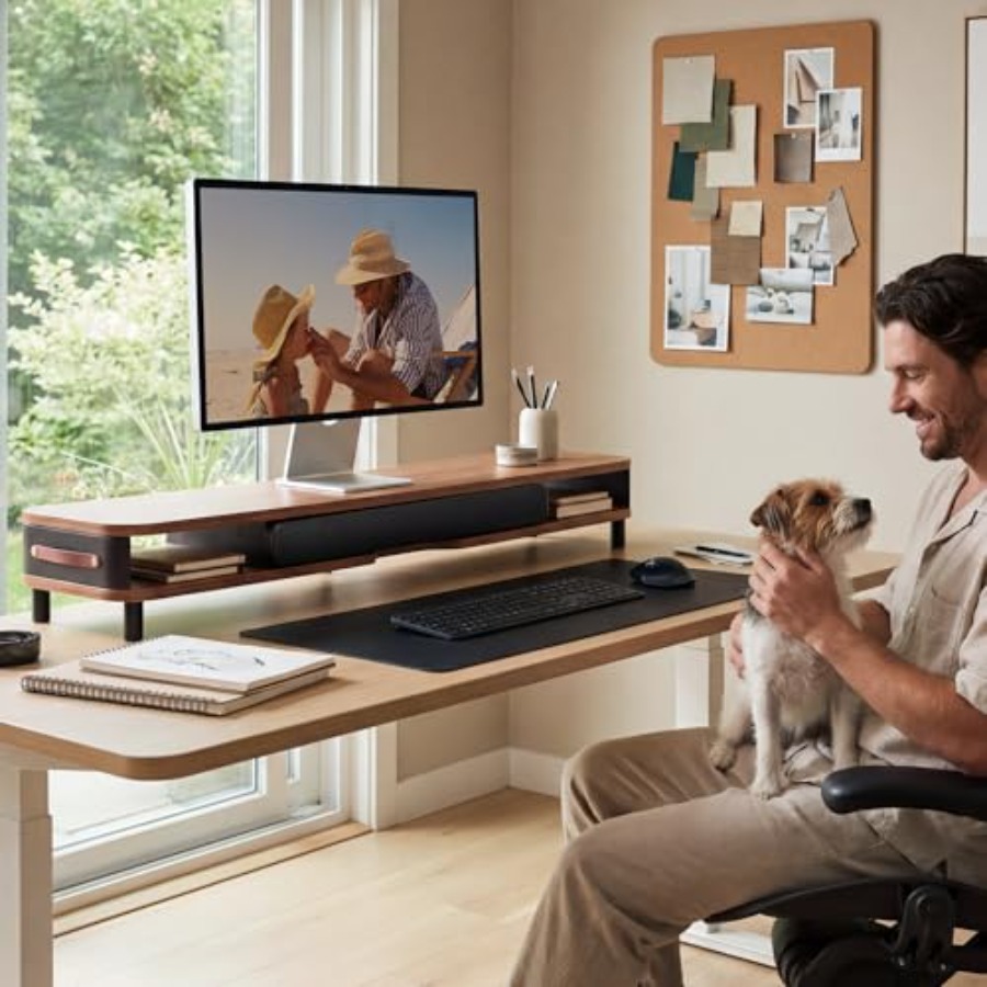 Dual monitor riser for ergonom - Dual Monitor Desk Setup ulasan dan harga