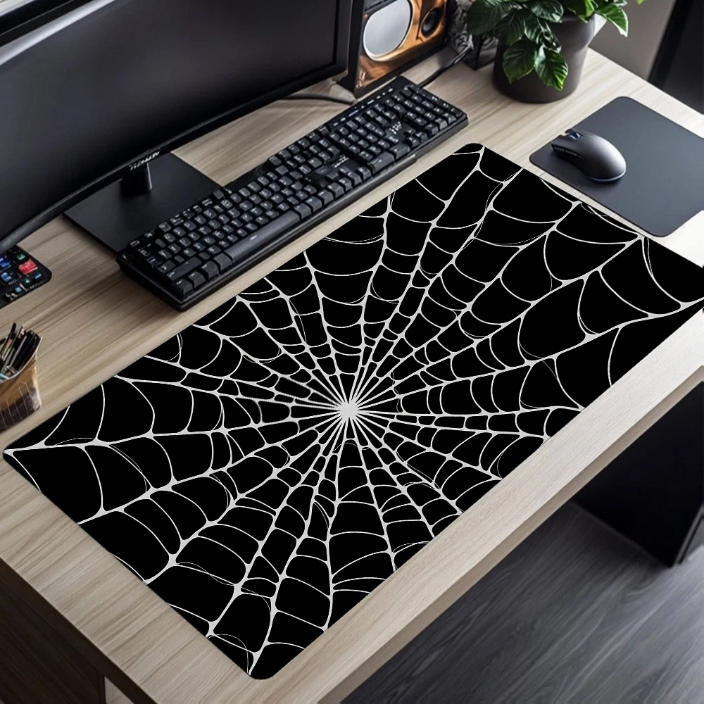 Abstract Black White Mouse Pad - Desk Setup Black And White ulasan dan harga