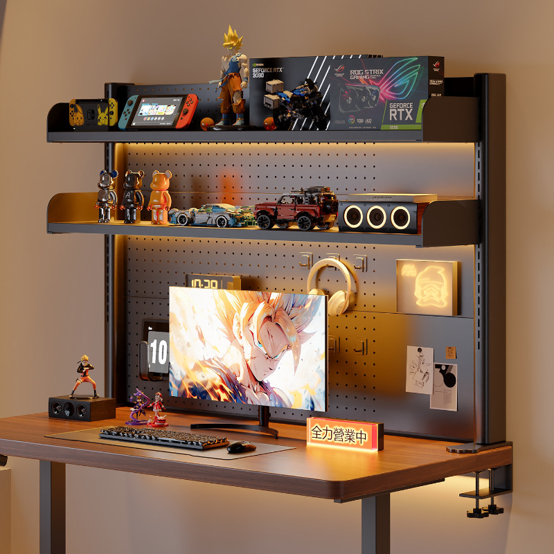 Clamp on Desk Shelf with Pegbo - Desk Setup Organizer ulasan dan harga