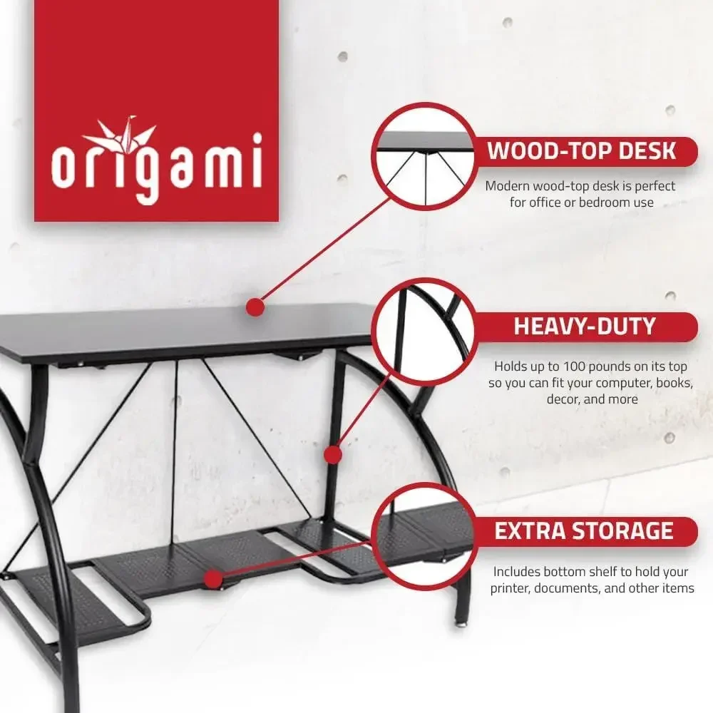 Space-Saving Foldable Desk for - Dual Monitor Desk Setup ulasan dan harga