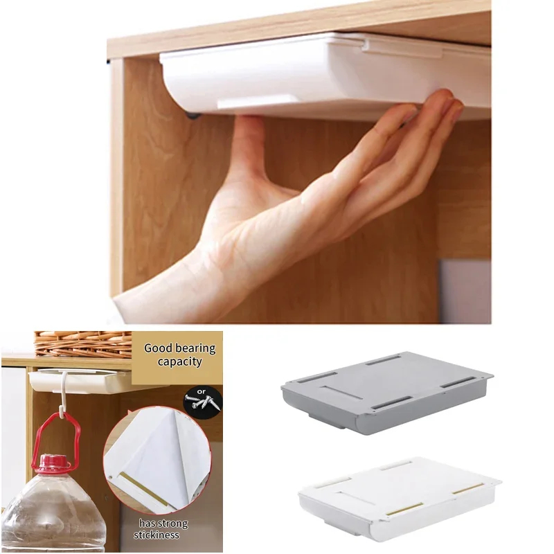 Hidden Storage Box Desk Storag - Desk Setup Organizer ulasan dan harga