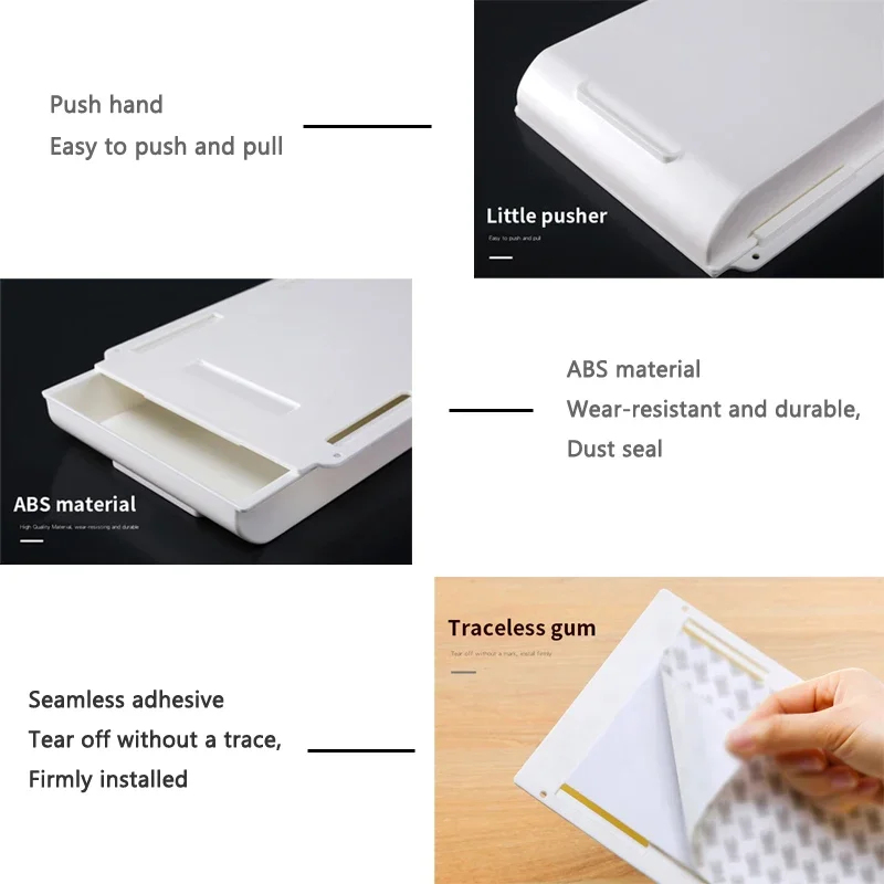 Hidden Storage Box Desk Storag - Desk Setup Organizer ulasan dan harga