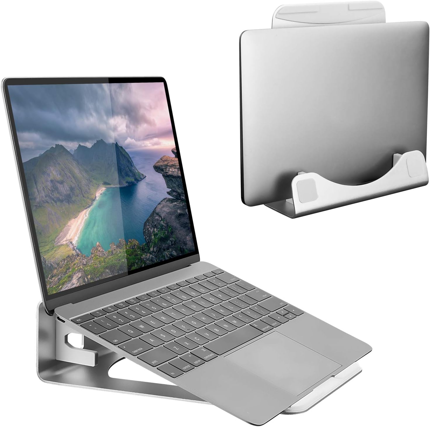 Vertical Laptop Stand for Desk - Desk Setup For 2 Laptops ulasan dan harga