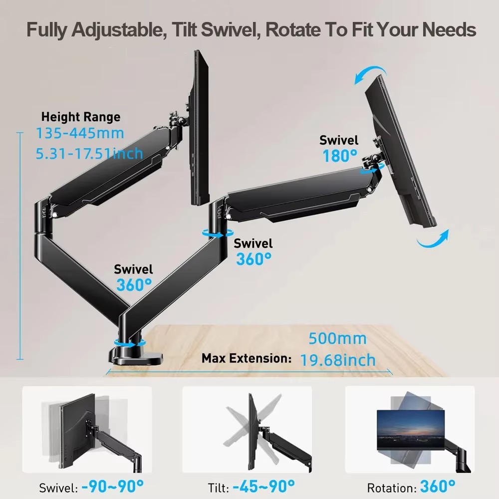 Dual Monitor Mount Stand Desk  - Dual Monitor Desk Setup ulasan dan harga