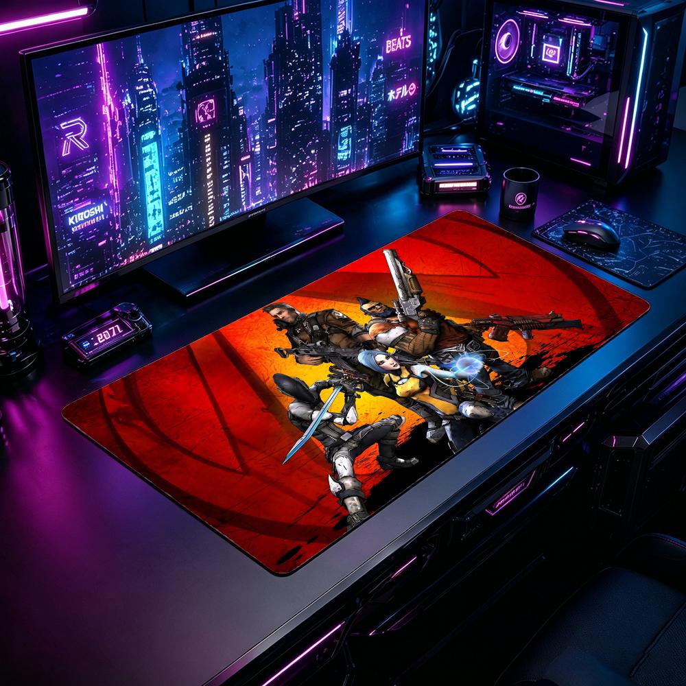 Gaming Mouse Pad BBorderlands  - Desk Setup For 2 Laptops ulasan dan harga