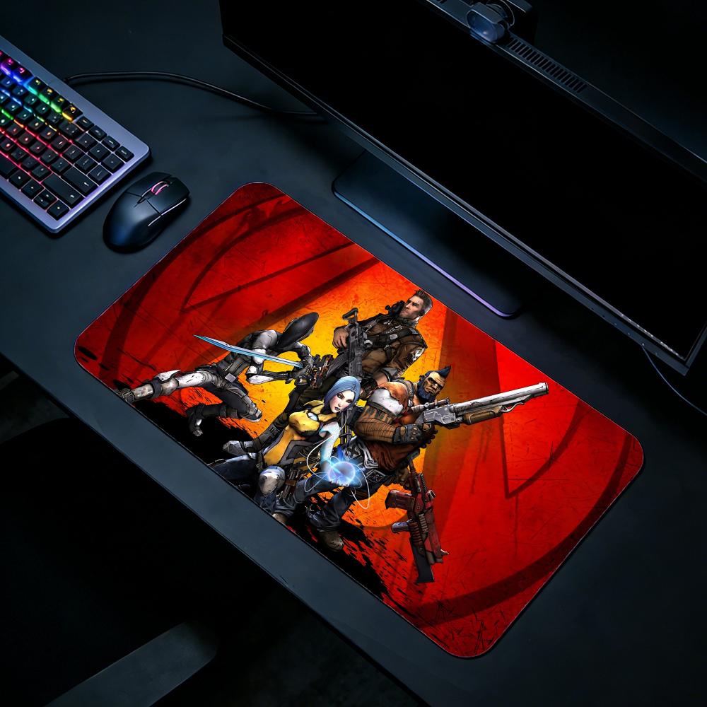Gaming Mouse Pad BBorderlands  - Desk Setup For 2 Laptops ulasan dan harga