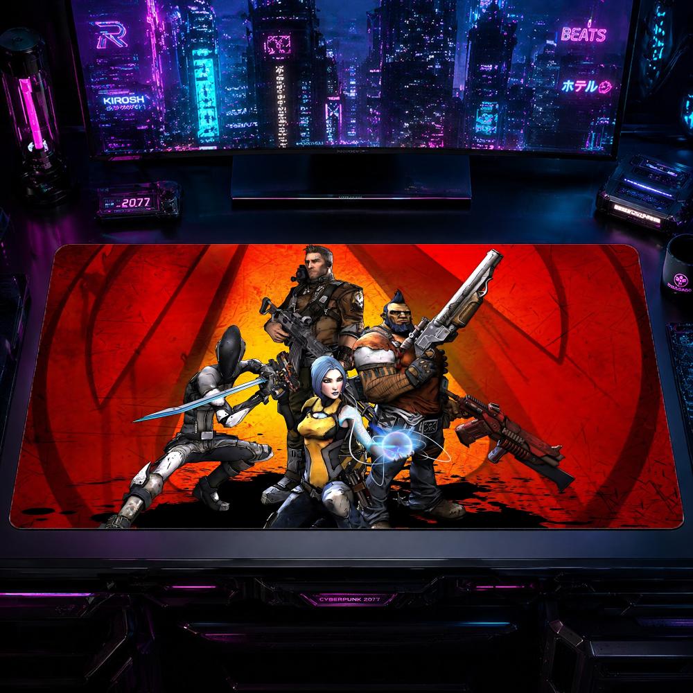 Gaming Mouse Pad BBorderlands  - Desk Setup For 2 Laptops ulasan dan harga
