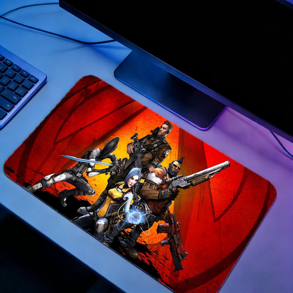Gaming Mouse Pad BBorderlands  - Desk Setup For 2 Laptops ulasan dan harga