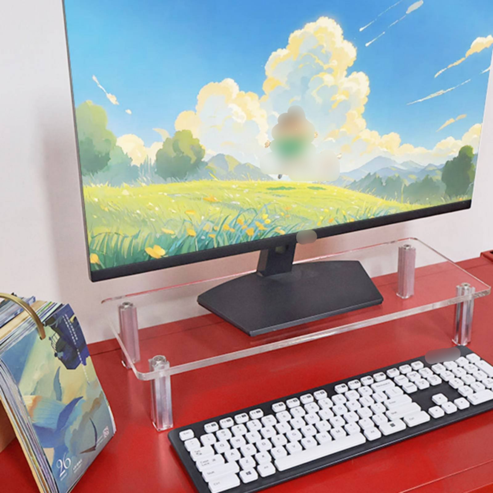 Acrylic Monitor Stand Easy to  - Desk Setup Organizer ulasan dan harga