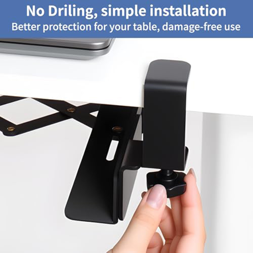 Adjustable Steel Under Desk Fo - Desk Setup For 2 Laptops ulasan dan harga