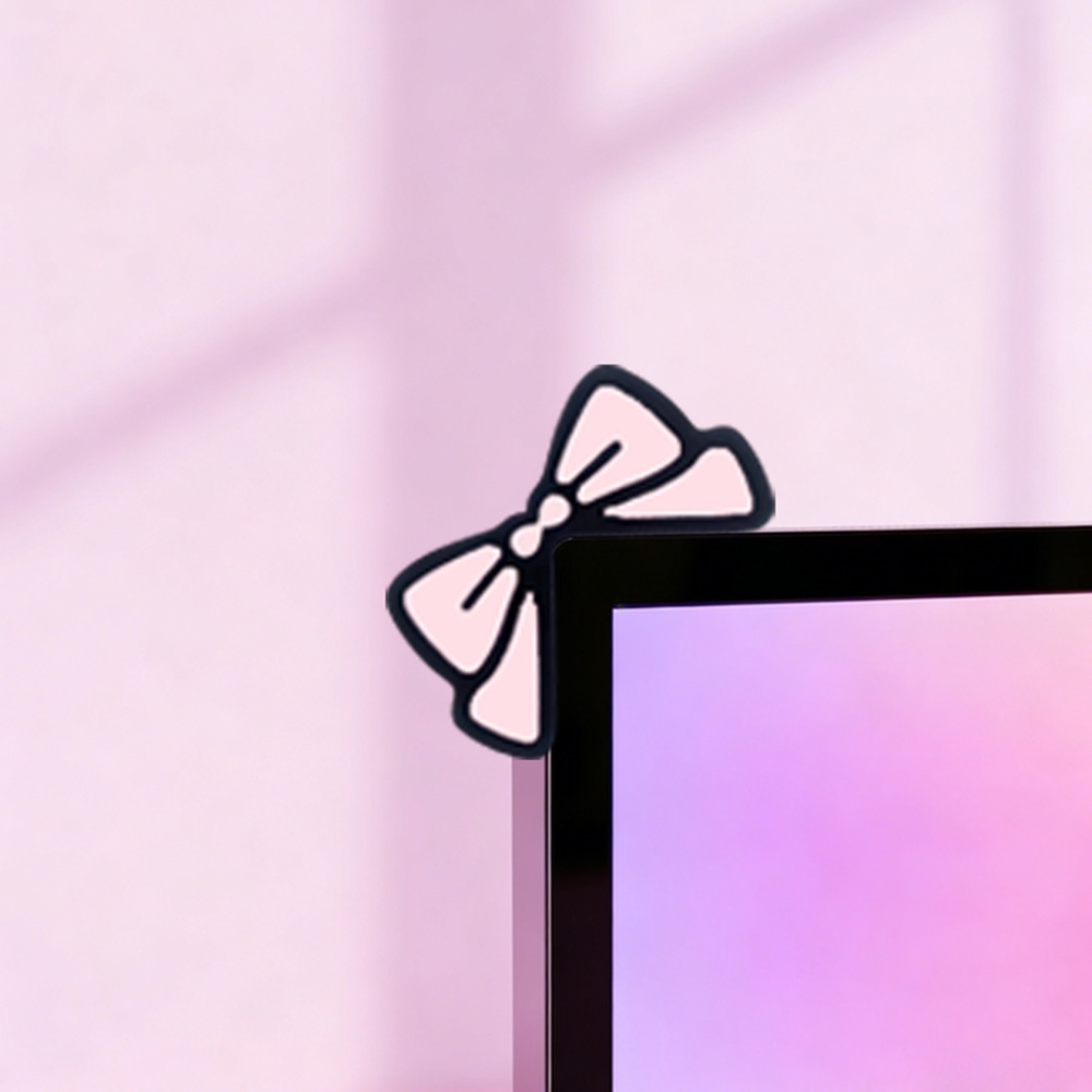 Cute Pink Bow Monitor Decor Ka - Desk Setup No Monitor ulasan dan harga