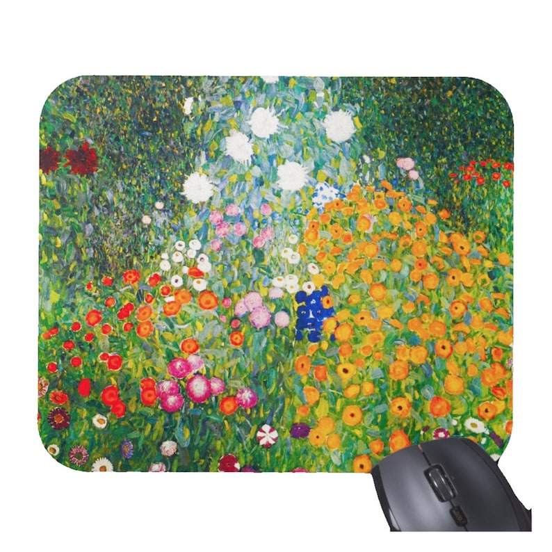 Gustav Klimt Flowers Floral Mo - Desk Setup Tech ulasan dan harga