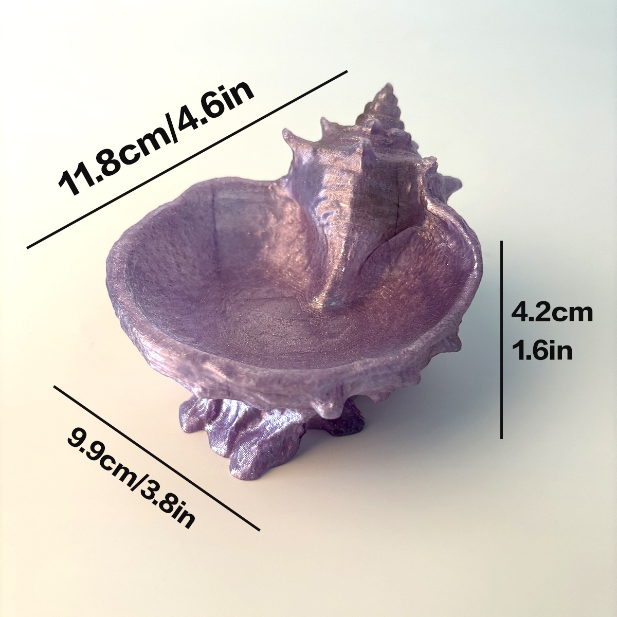 Pearlescent Purple Conch-Shape - Desk Setup Organizer ulasan dan harga