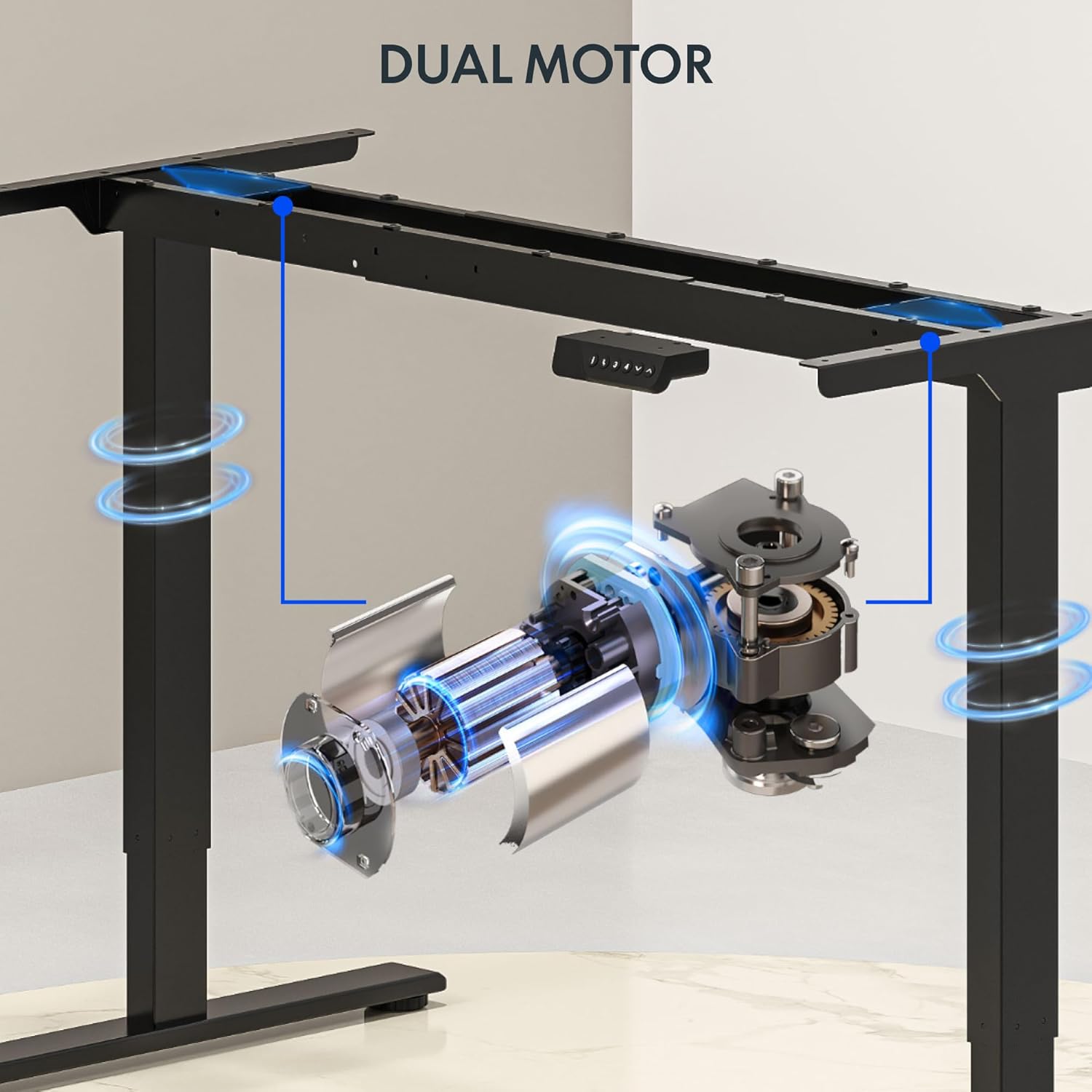 Electric Standing Desk with Du - Dual Monitor Desk Setup ulasan dan harga