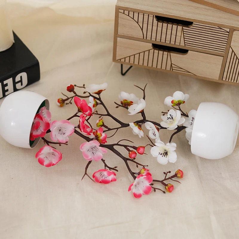 Simulation Plum Flower Pot Pla - Desk Setup Plant ulasan dan harga