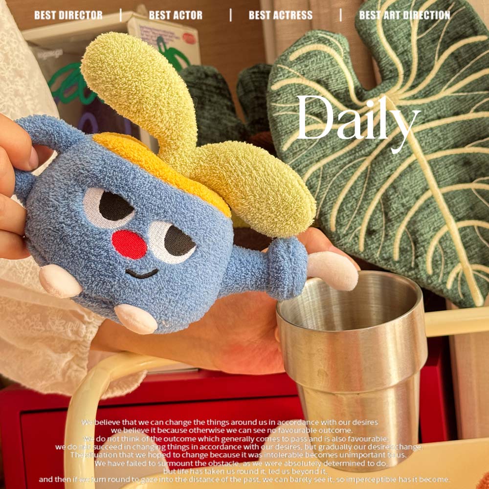 Cute Smiley Planter Plush Toy  - Desk Setup Plant ulasan dan harga